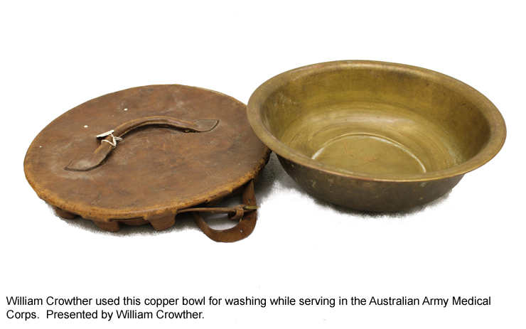 William Crowther's copper washing bowl